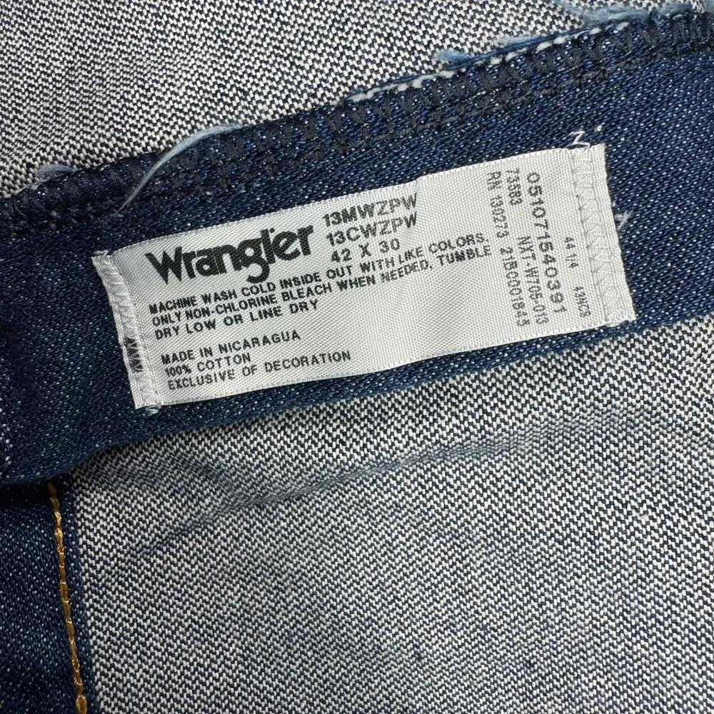 New Wrangler Cowboy Cut Jeans‎ Mens 42x30 13MWZPW Prewashed Indigo Denim